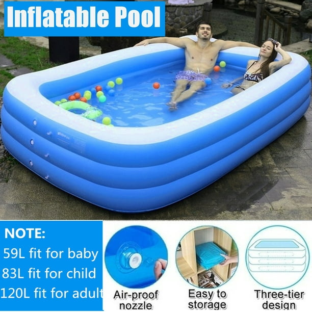 Large Inflatable Swimming Water Pool Family Kids Outdoor Garden Paddling Pools ☆
